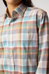 GREEN SUMMER PLAID SHIRT