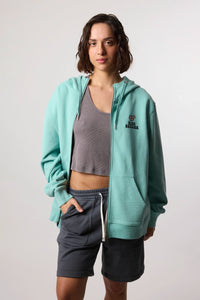 SUDADERA CON CAPUCHA FULL ZIP HARDY ACQUA