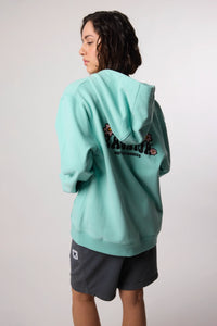 SUDADERA CON CAPUCHA FULL ZIP HARDY ACQUA