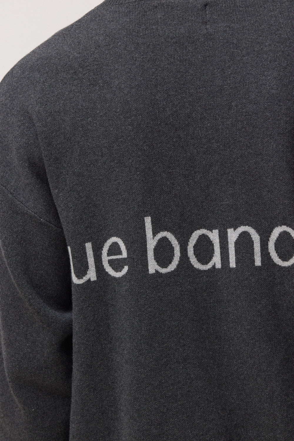 DARK GREY MELANGE NAME CARDIGAN