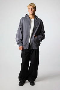 SUDADERA CON CAPUCHA FULL ZIP RANDOM ASH