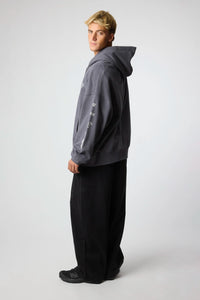 SUDADERA CON CAPUCHA FULL ZIP RANDOM ASH