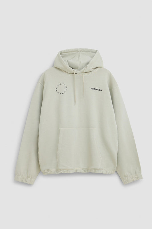 BEIGE WASHED LOGO HOODIE