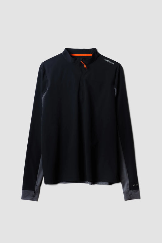 BLACK IN HALF ZIP CREW