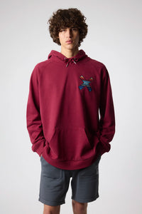 SUDADERA CON CAPUCHA CLASSIC BURGUNDY