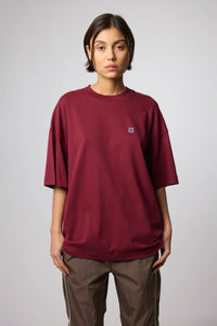 BURGUNDY PATCH TEE