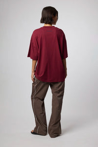 BURGUNDY PATCH TEE