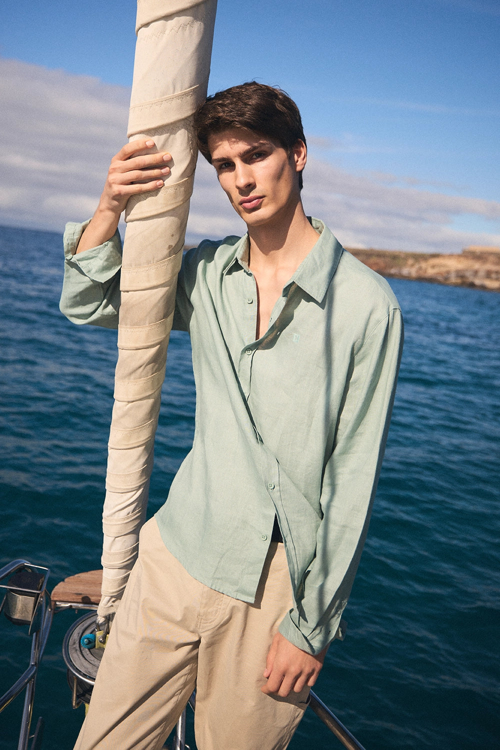 SAGE CORE LINEN SHIRT