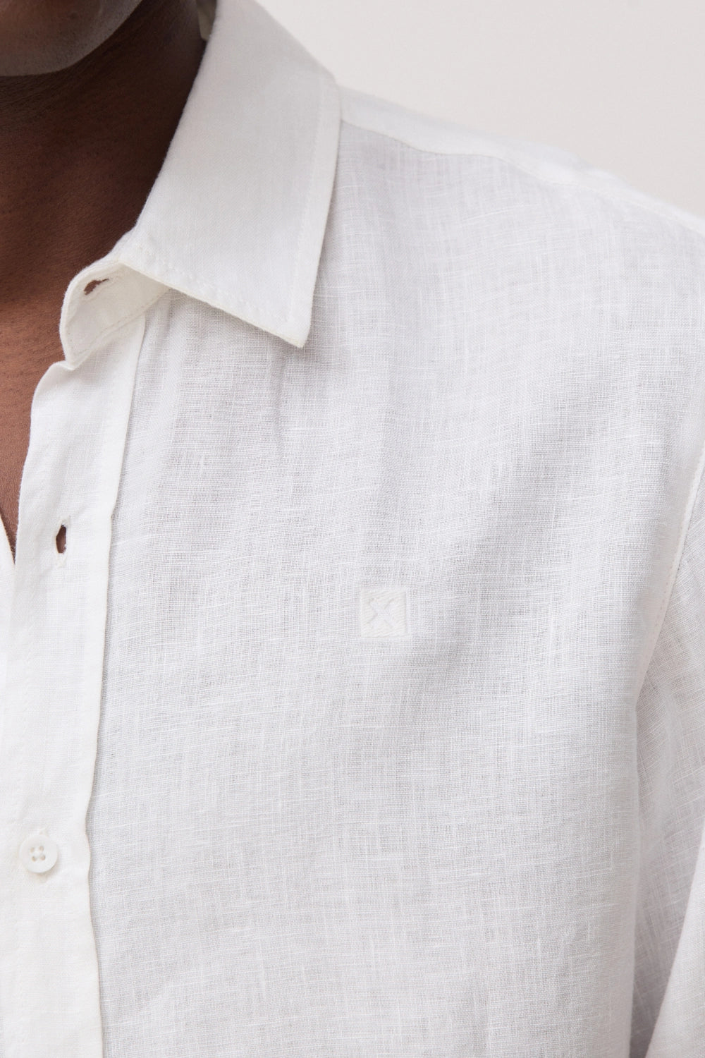WHITE CORE LINEN SHIRT