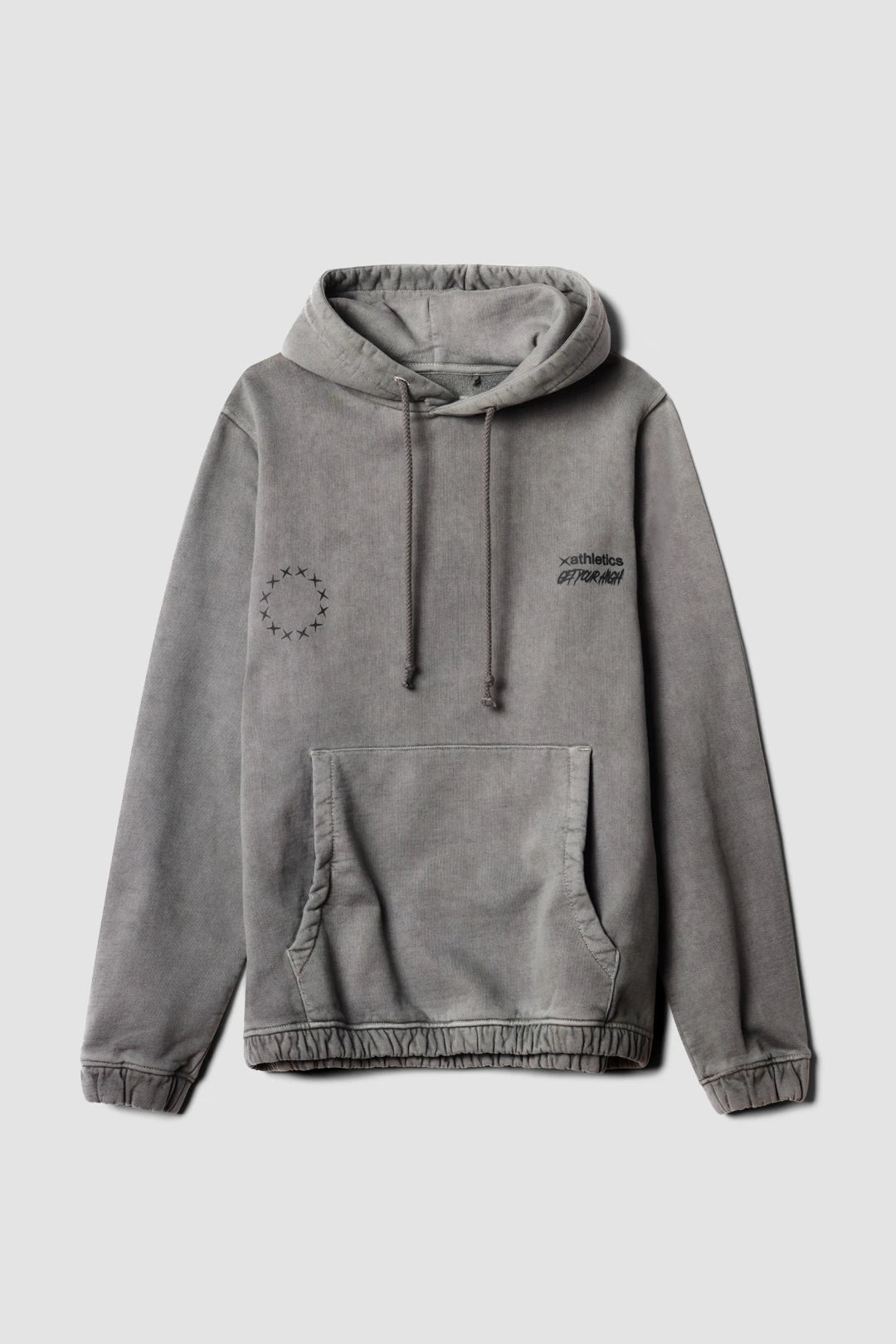 DARK GREY TRAIN WASHED HOODIE
