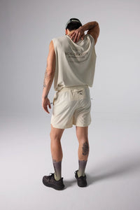 DUSTY CREAM ACTIVE SHORTS