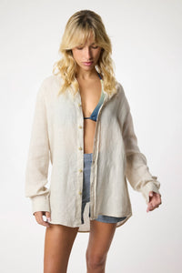 CAMISA DE LINO ECRU
