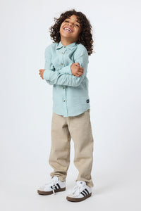 CAMISA KIDS DE LINO VERDE