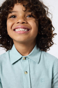 CAMISA KIDS DE LINO VERDE