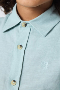 CAMISA KIDS DE LINO VERDE