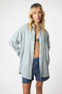 GREEN LINEN SHIRT