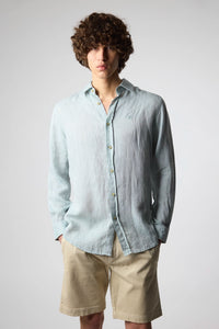 GREEN LINEN SHIRT