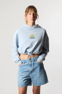 SUDADERA CON CAPUCHA MUJER RAINBOW ICE BLUE