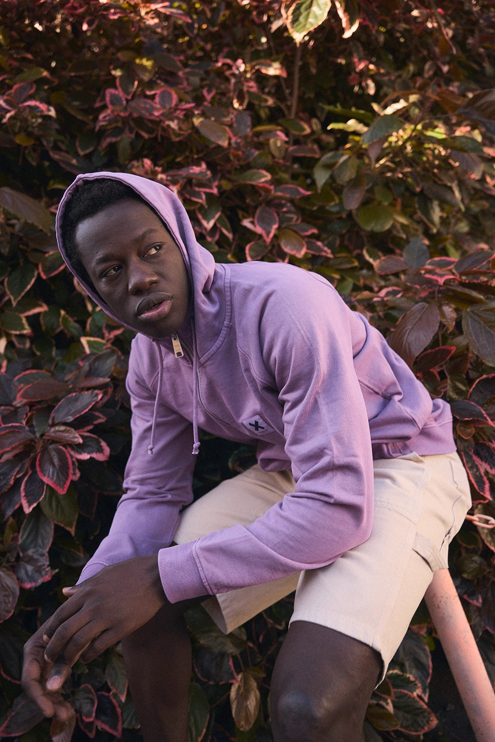 LIGHT PURPLE ICONIC FULL ZIP HOODIE