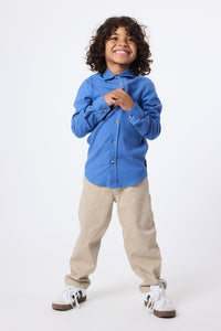 CAMISA KIDS DE LINO INDIGO BLUE
