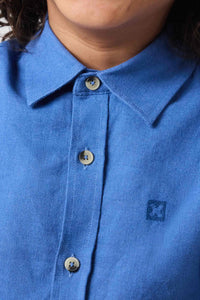 CAMISA KIDS DE LINO INDIGO BLUE