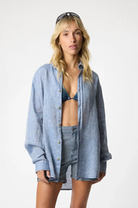 CAMISA DE LINO INDIGO BLUE