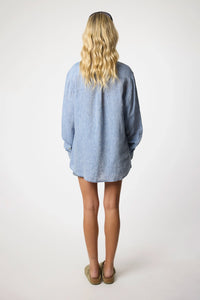 CAMISA DE LINO INDIGO BLUE