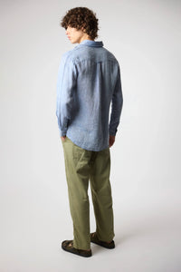 INDIGO BLUE LINEN SHIRT