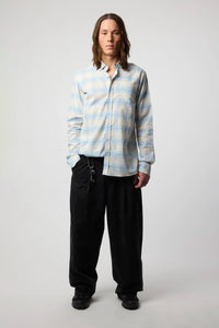 INDIGO BLUE SUMMER PLAID SHIRT
