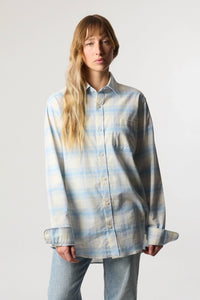 INDIGO BLUE SUMMER PLAID SHIRT