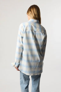 INDIGO BLUE SUMMER PLAID SHIRT