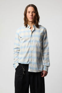 INDIGO BLUE SUMMER PLAID SHIRT