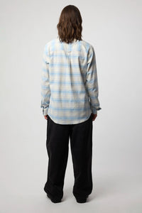 INDIGO BLUE SUMMER PLAID SHIRT