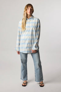 INDIGO BLUE SUMMER PLAID SHIRT