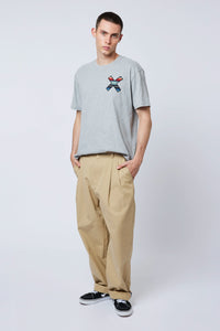 LIGHT GREY MELANGE CLASSIC TEE