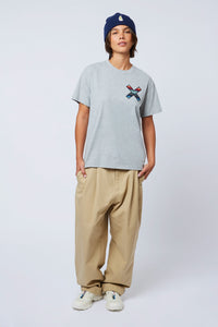 LIGHT GREY MELANGE CLASSIC TEE