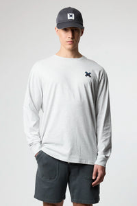 LIGHT GREY MELANGE KARMA LS TEE