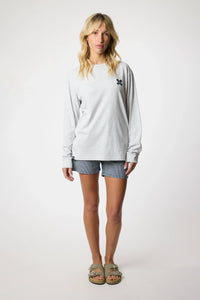 LIGHT GREY MELANGE KARMA LS TEE