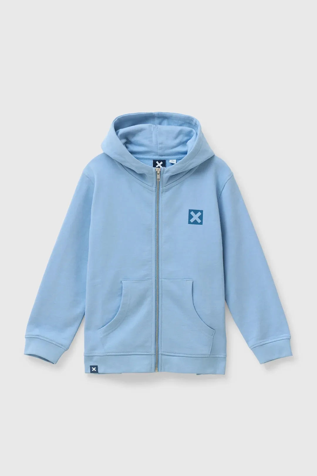 LIGHT BLUE NATURE KIDS FULL ZIP HOODIE
