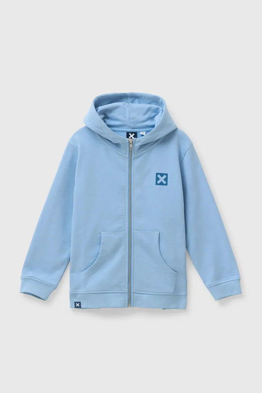 LIGHT BLUE NATURE KIDS FULL ZIP HOODIE