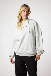 LIGHT GREY MELANGE CLEAN HOODIE