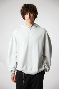 LIGHT GREY MELANGE CLEAN HOODIE