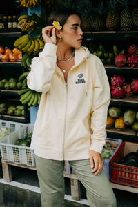 LIGHT YELLOW HARDY FULL ZIP HOODIE