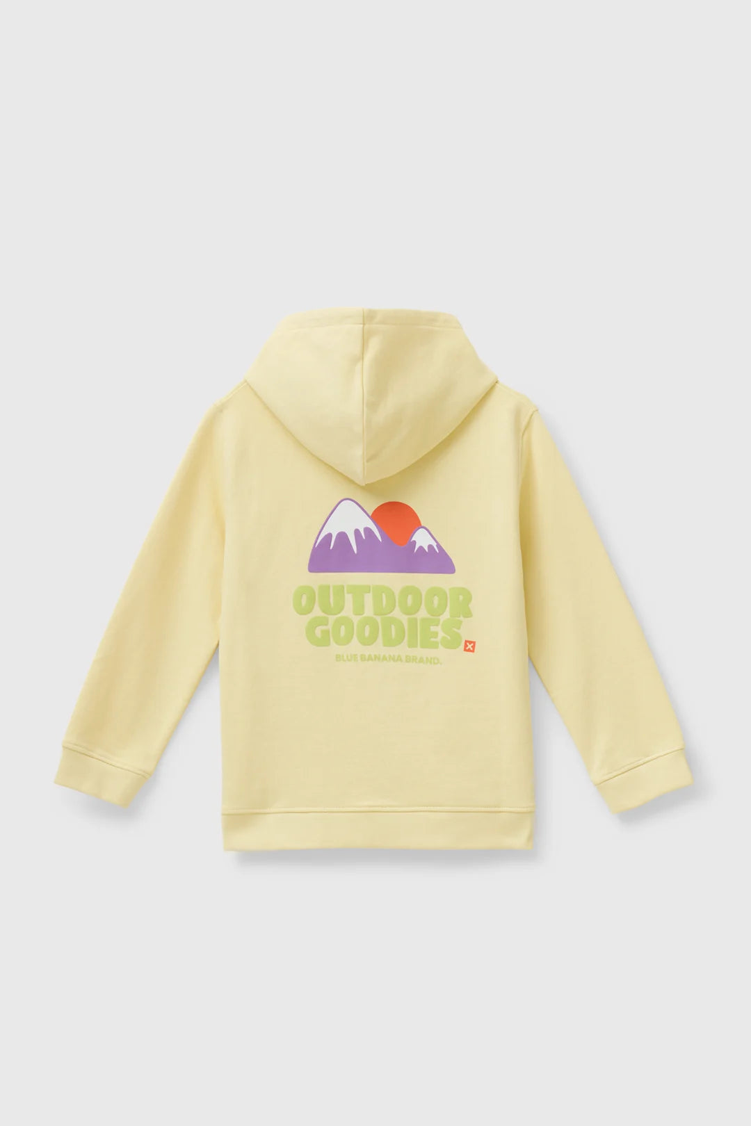 LIGHT YELLOW TRAIL KIDS FULL ZIP HOODIE