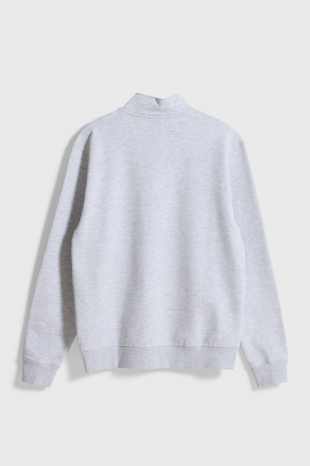 LIGHT GREY MELANGE LOGO HALF ZIP CREW