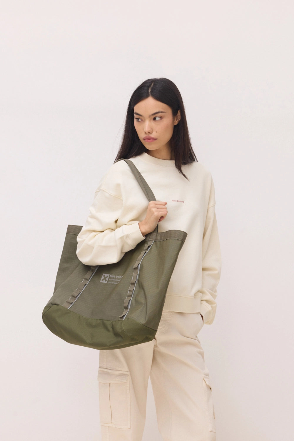 OLIVE GREEN SUMMER TOTE BAG