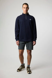 SUDADERA HALF ZIP BANK AZUL MARINO