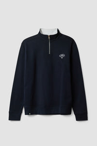 SUDADERA HALF ZIP BANK AZUL MARINO