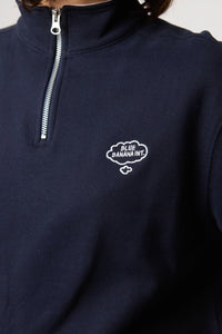 SUDADERA HALF ZIP BANK AZUL MARINO