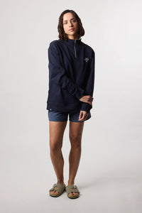 SUDADERA HALF ZIP BANK AZUL MARINO